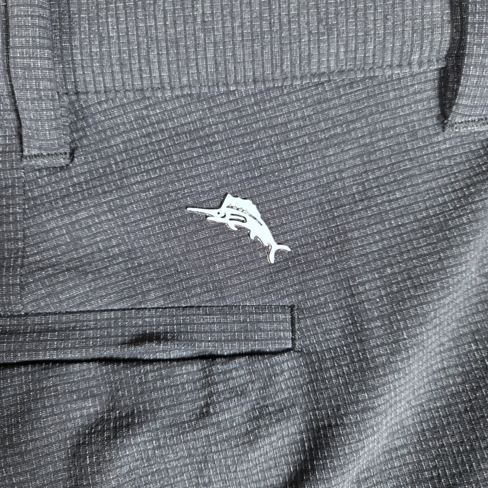Tommy Bahama Chip Shot Short Dark Grey Textured Performance Golf Shorts 48RG - Picture 6 of 10